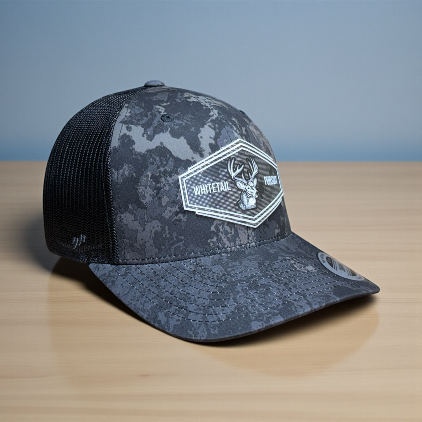 Yupoong 6606 in Poseidon Black Camo