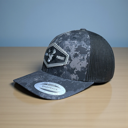 Yupoong 6606 in Poseidon Black Camo