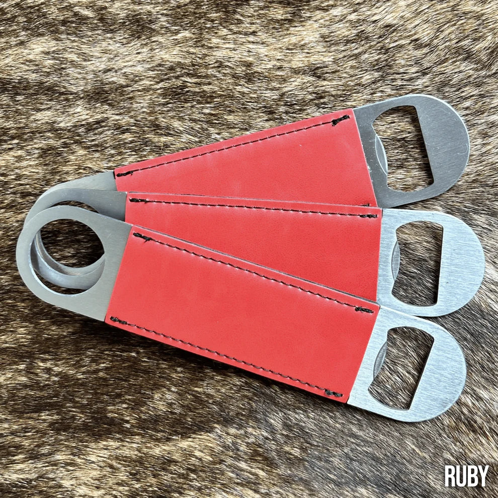Personalized Leatherette Bottle Opener - Heritage Collection