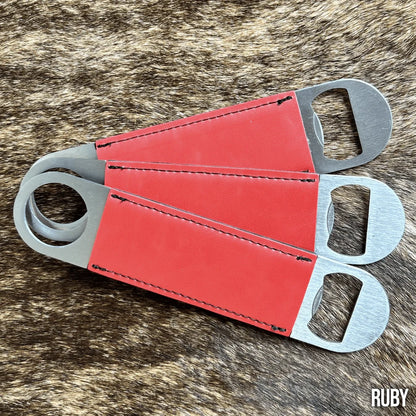 Personalized Leatherette Bottle Opener - Heritage Collection