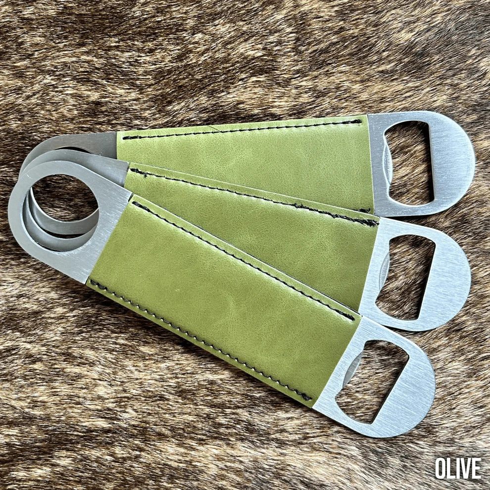 Personalized Leatherette Bottle Opener - Heritage Collection
