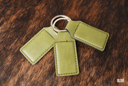 Custom Laser Engraved Heritage Leatherette Keychain (set of 10)