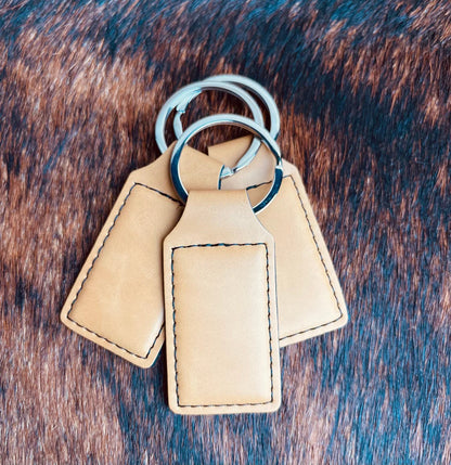 Custom Laser Engraved Heritage Leatherette Keychain (set of 10)