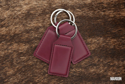 Custom Laser Engraved Heritage Leatherette Keychain (set of 10)