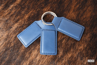 Custom Laser Engraved Heritage Leatherette Keychain (set of 10)