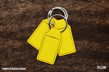 Custom Laser Engraved Heritage Leatherette Keychain (set of 10)