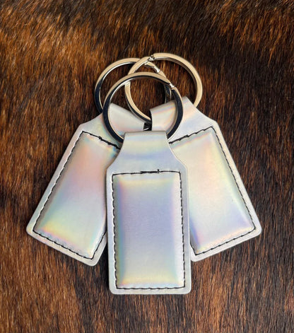 Custom Laser Engraved Heritage Leatherette Keychain (set of 10)