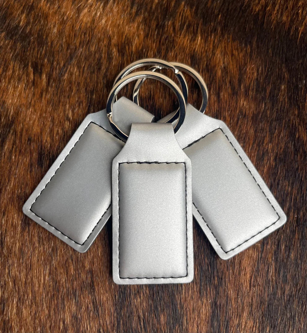 Custom Laser Engraved Heritage Leatherette Keychain (set of 10)