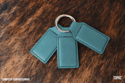Custom Laser Engraved Heritage Leatherette Keychain (set of 10)