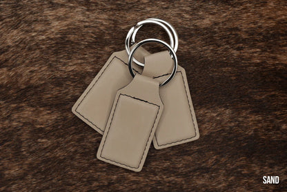 Custom Laser Engraved Heritage Leatherette Keychain (set of 10)